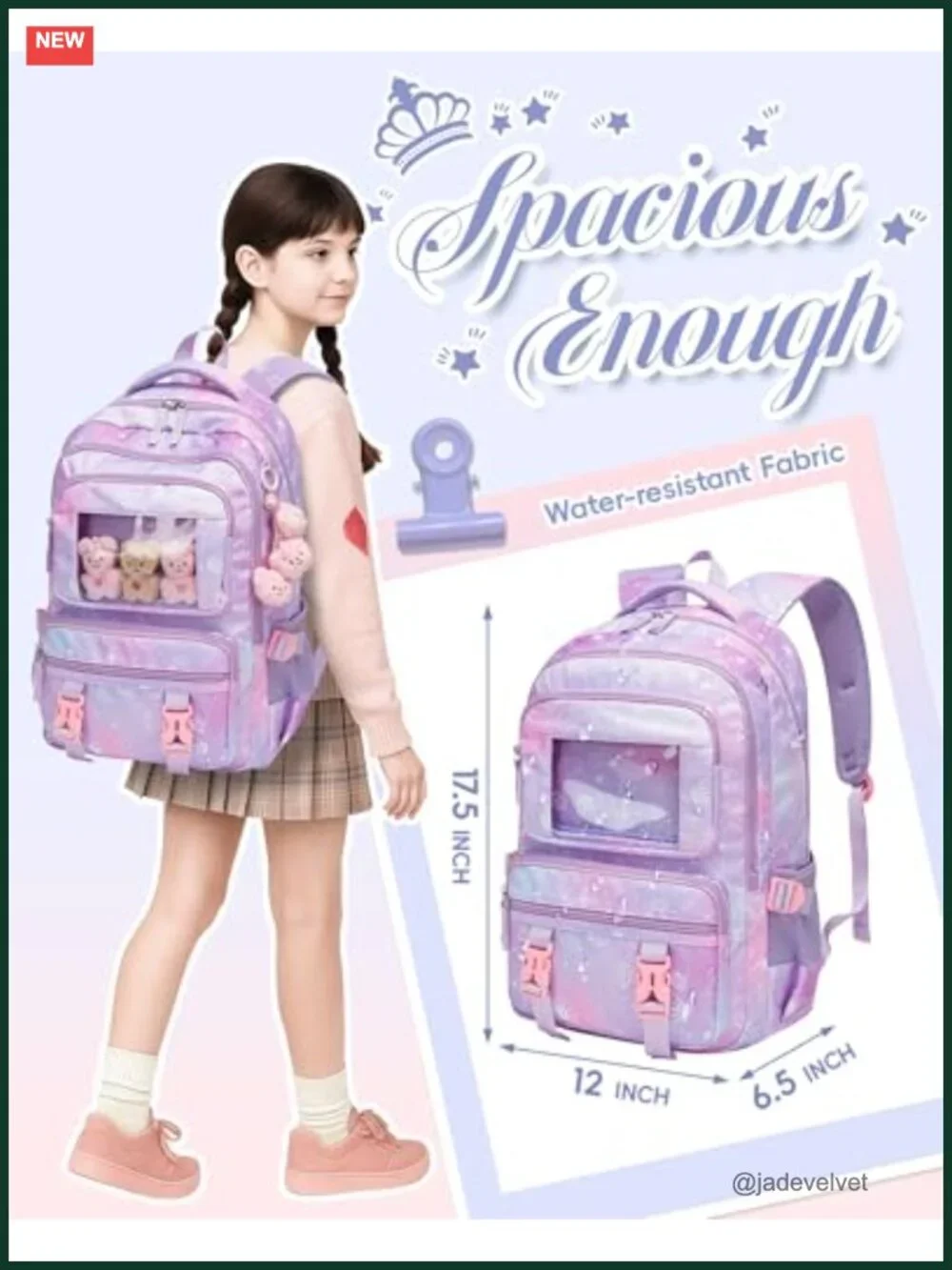 Kids Backpack with Laptop Compartment for Girls School Bookbag